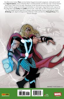 Texte: Kurzgeschichte über Thor und Sigurd Jarlson, Comic von Al Ewing und Pasqual Ferry. Illustration: Thor mit Hammer und Umhang.