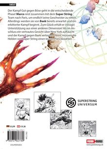 "FANTASY. Der Kampf Gut gegen Böse geht in die entscheidende Phase! Illustration: Eine feurige Hand und drei Manga-Bilder."