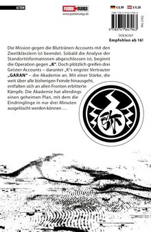 Empfohlen ab 16! Die Mission gegen die Bluttränen-Accounts endet. Geheime Pläne an der Akademie. Unten eine Verzerrung.