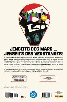 Text: "JENSEITS DES MARS ... JENSEITS DES VERSTANDES!"

Ein stilisiertes Stecknadel-Symbol mit Comic-Illustrationen, zwei Bewertungen.
