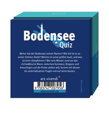 "Bodensee Quiz" steht groß in der Mitte, darunter Fragen zum Bodensee. Rechts oben ein Leuchtturm-Logo.
