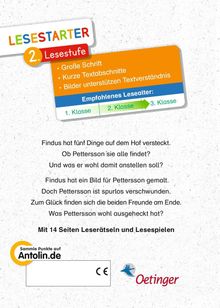 "Leseanfänger: 2. Lesestufe. Empfohlenes Lesealter: 1.-3. Klasse. Mit 14 Seiten Leserätseln und Lesespielen. Logo von Antolin.de."