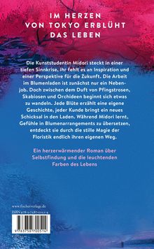 Text in Weiß und Rosa über einem Hintergrund aus lebhaften Rosa- und Blautönen mit abstrakten Baum- und Wasserformen.