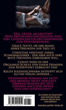 Text über erotische Geschichten voller Leidenschaft. Eine Frau in sexy weißer Unterwäsche liegt entspannt.