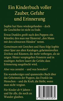 Ein Kinderbuch voller Zauber, Gefahr und Erinnerung. Für Kinder ab 9 Jahren. ISBN 9783819201974. Grüner Hintergrund.