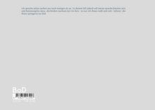 Oben links: „ich spreche selten sachen aus...springerin ins feld“. Unten links: „BoD“, Barcode, Preisangaben in Euro und CHF.