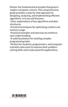 Text: Anleitung zu modernen Informatikprinzipien, erklärt Algorithmen, Datenstrukturen, Optimierungstechniken und Praxisbeispiele.