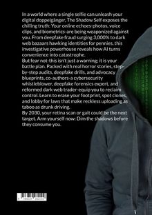 Dieses Bild zeigt einen Text über die Gefahren von Deepfakes und digitalen Identitäten. Rechts ist eine Gestalt mit Kapuze.