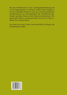 Beschreibung von Mooren in Berlin, Entstehung und Autorinfo. Grüner Hintergrund mit Barcode unten links.