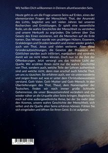 Ein einladender Text, der zu einer Reise zur Quelle des Seins einlädt, mit Thot und lichtvollen Geheimnissen. Dunkler Hintergrund.