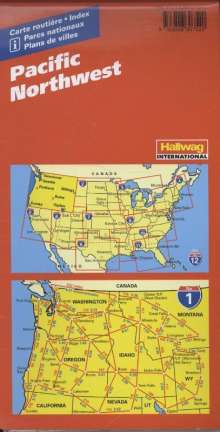 Hallwag USA Road Guide 01. Pacific Northwest 1 : 1 000 000, Karten