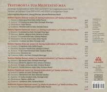 Gregorianischer Choral  "Testimonia Tua Meditatio Mea", CD