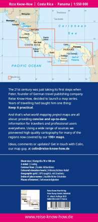 Reise Know-How Landkarte Costa Rica, Panama 1 : 550.000, Karten