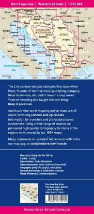 Reise Know-How Landkarte Westliche Balkanregion / Western Balkans (1:725.000), Karten
