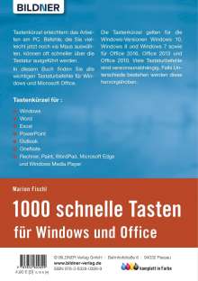 Marion Fischl: Fischl, M: 1000 Schnelle Tasten für Windows und Office, Buch