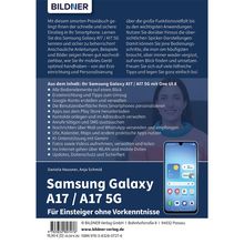 Titel: "Samsung Galaxy A17 / A17 5G"
Untertitel: "Für Einsteiger ohne Vorkenntnisse"
Es handelt sich um ein Buchcover mit einem Smartphone-Bild.