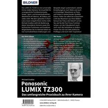 "BILDNER; Panasonic LUMIX TZ300; Das umfangreiche Praxisbuch zu Ihrer Kamera; Michael Gradias." Ein Buchcover mit Text und Foto des Autors.
