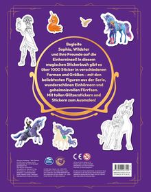 Begleite Sophia, Wildstar und ihre Freunde auf die Einhorninsel! Über 1000 Sticker zum Ausmalen und Glitzern.