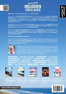 "Zauberhafte Melodien für Klavier. Willkommen – leichte Klavieranfänger*innen! Autor: Bernhard Heuser." Unten Meerbild.