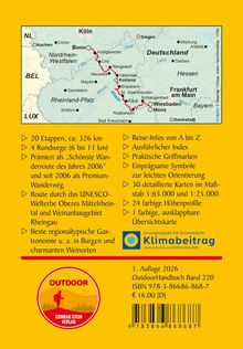 20 Etappen, 326 km, 4 Rundwege, prämierte Wanderroute, UNESCO-Welterbe, Gastronomie. Reise-Infos, Karten, Outdoor Logo.