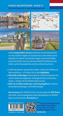 WOMO-REISEFÜHRER · BAND 71. Die Anleitung für einen Erlebnisurlaub. Bild zeigt Reiseziele in den Niederlanden.