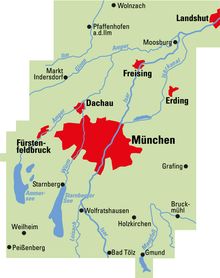 ADFC-Regionalkarte München und Umgebung, 1:75.000, Karten