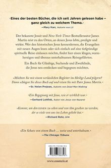 Zitate über ein Buch von James Martin, das über Jesus und eine Reise zu seinen Wirkungsstätten berichtet. ISBN ist vorhanden.