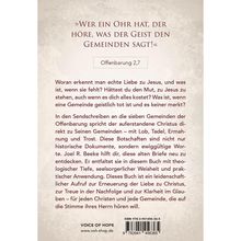 Oben steht: „Wer ein Ohr hat, der höre, was der Geist den Gemeinden sagt!“ Offenbarung 2,7. Text über Liebe zu Jesus.