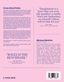 Text über Rolex, Zitate von James Cameron und Jean-Claude Biver, Verlegerinfo zu Michael Köckritz. Hintergrund rosa.