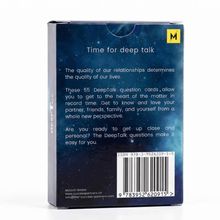 Text auf einer Schachtel: "Time for deep talk. The quality of our relationships determines the quality of our lives."