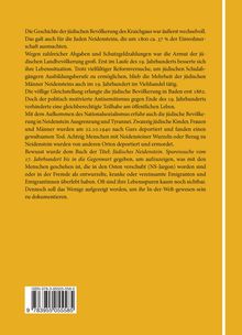 Gelber Hintergrund mit Text über die jüdische Geschichte im Kraichgau. ISBN unten links.