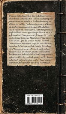 Ein Text beschreibt die Geschichte eines mysteriösen Skelettfunds in Karlsruhe und dessen Verbindungen zu verschiedenen Epochen.
