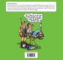 Texts provide details about a cartoon book focused on medical humor. An illustration shows a paramedic with a patient.
