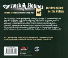 Sherlock Holmes (63) Die drei Mörder des Sir William, CD