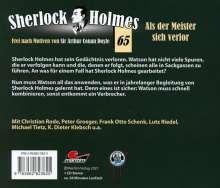 Sherlock Holmes (65) Als der Meister sich verlor, CD
