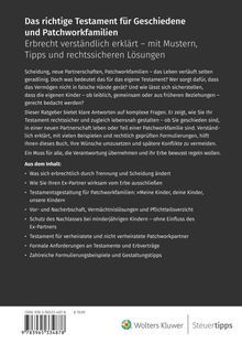Titel: Das richtige Testament für Geschiedene und Patchworkfamilien. Ratgeber mit Mustern und rechtssicheren Lösungen.