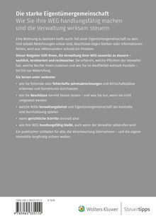 Die starke Eigentümergemeinschaft: Wie Sie Ihre WEG handlungsfähig machen und die Verwaltung wirksam steuern. Unten Logo: Wolters Kluwer.