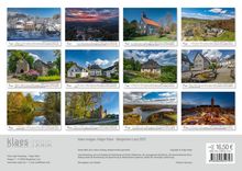 "Klaes-regio", "klaes-images: Holger Klaes - Bergisches Land 2027", Kalenderbilder mit Landschaften und Gebäuden.