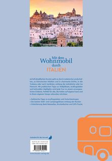 "Mit dem Wohnmobil durch ITALIEN" steht im Mittelpunkt. Die Szenerie zeigt eine italienische Stadt bei Sonnenuntergang.