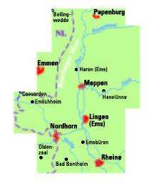 ADFC-Regionalkarte Emsland Grafschaft Bentheim, 1:75.000, mit Tagestourenvorschlägen, reiß- und wetterfest, E-Bike-geeignet, mit Knotenpunkten, GPS-Tracks Download, Karten