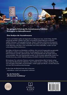 Eine bunte Kirmes-Szene mit Riesenrad. Titel: "Die geregelte Erholung: Die Ausnahmezone Volksfest". Verlag "Colla & Gen".