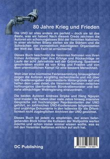 "80 Jahre Krieg und Frieden" beschreibt die UNO kritisch. Oben links ist eine Illustration einer verknoteten Pistole.