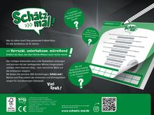 „Schätz mal!“: Ein aufregendes Fußball-Quiz ab 10 Jahren. 96 Seiten, 250 Fragen. Kein Internet nötig. Viel Spaß!