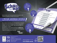 "Schätz mal!" Quiz ab 10 Jahren. Verrückt, unterhaltsam, mitreißend! Antworten mit Münze freirubbeln. Viel Spaß!