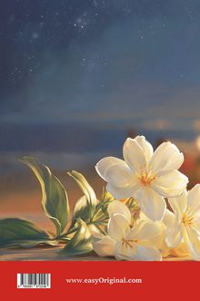 www.easyOriginal.com. Illustration: Weiße Blüten vor einem nächtlichen Himmel mit Sternen, im Vordergrund grünes Laub.