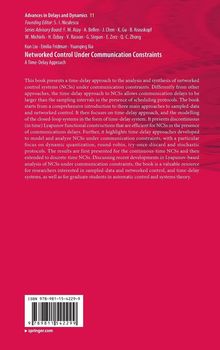 "Networked Control Under Communication Constraints: A Time-Delay Approach." Roter Hintergrund mit einer ISBN unten.
