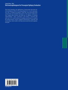 Blauer Hintergrund, weißer Text: "Electroencephalogram for Presurgical Epilepsy Evaluation" von Yuping Wang, Editor.