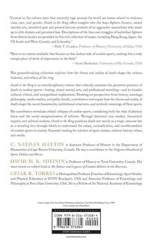 Zitate und Zusammenfassung eines Buches über den Einfluss von Tod im Kampfsport auf Kultur, Ethik und Geschäft. Autoren: C. Nathan Hatton, David M.K. Sheinin, Cesar R. Torres.