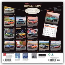 "AMERICAN MUSCLE CARS" Kalender 2027, umweltfreundlich. Fotos von klassischen Autos für jeden Monat, z.B. Chevrolet Camaro.