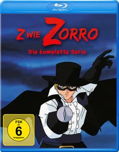 Text: „Z wie Zorro. Die komplette Serie. FSK ab 6 freigegeben.“  
Ein maskierter Mann in schwarzer Kleidung und Hut.